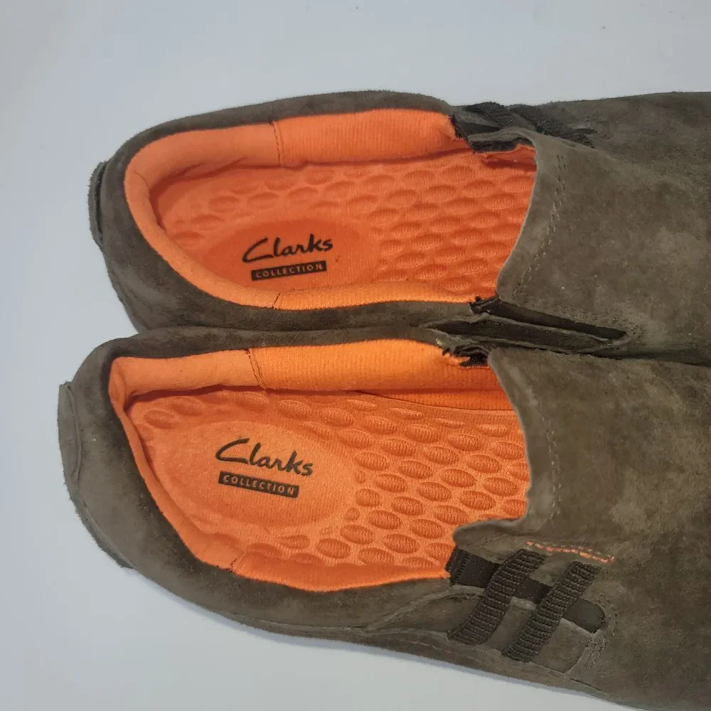 Clarks Verdict Graham Brown Nubuck Leather Loafer Women Size 11  Business Casual